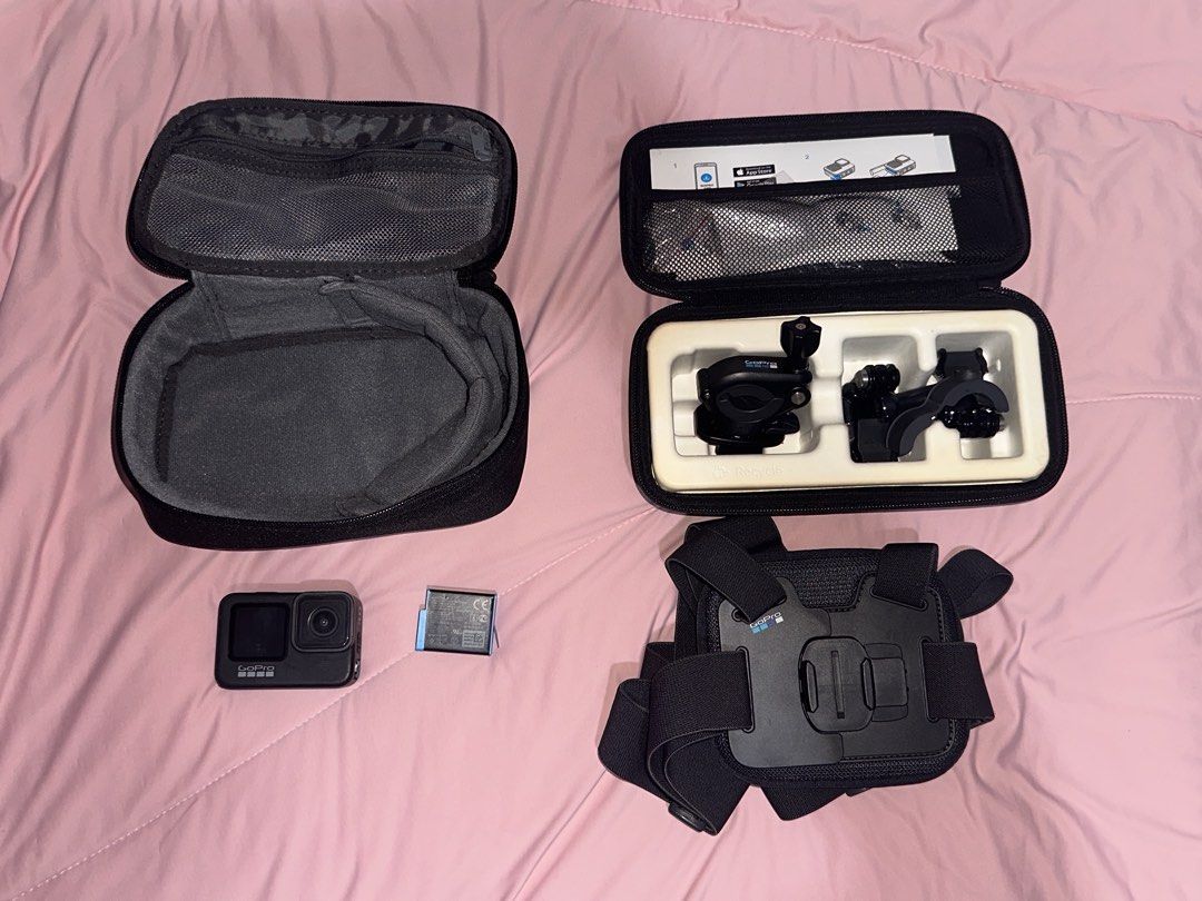 Gopro Hero 9 with Chest Mount + Accessories (Category: Video Cameras) located in Manila. Submitted by lxthr.arvs (Listing ID 1460076306, Image 1). Description: Includes the following: • Gopro unit • Battery • Chest Mount • Other Accessories Reason for Sale: Helping a friend. For video samples, dm me.