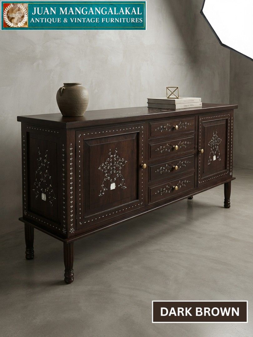 GP. 6FT BUFFET TABLE (Category: Other Home Furniture) located in Manila. Submitted by abachejohn85405 (Listing ID 1459935538, Image 2). Description: 🎨 CUSTOM COLOR REQUEST AVAILABLE! Want to give your vintage furniture a different look? We now accept custom color change requests! ✨ Choose from our available colors: 🤎 Natural – brings out the beauty of the wood grain 🤎 Dark Brown – rich, warm, and elegant 🖤 Black – bold, classic, and sophistic