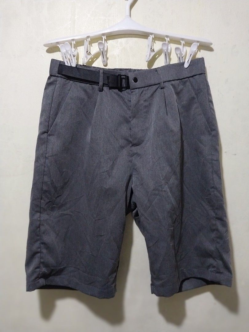 Gray mens trouser shorts (Category: Shorts) located in Manila. Submitted by PrinceDani.Clothing (Listing ID 1459981490, Image 2). Description: gray trouser shorts Size 32in width 23in length excellent condition .