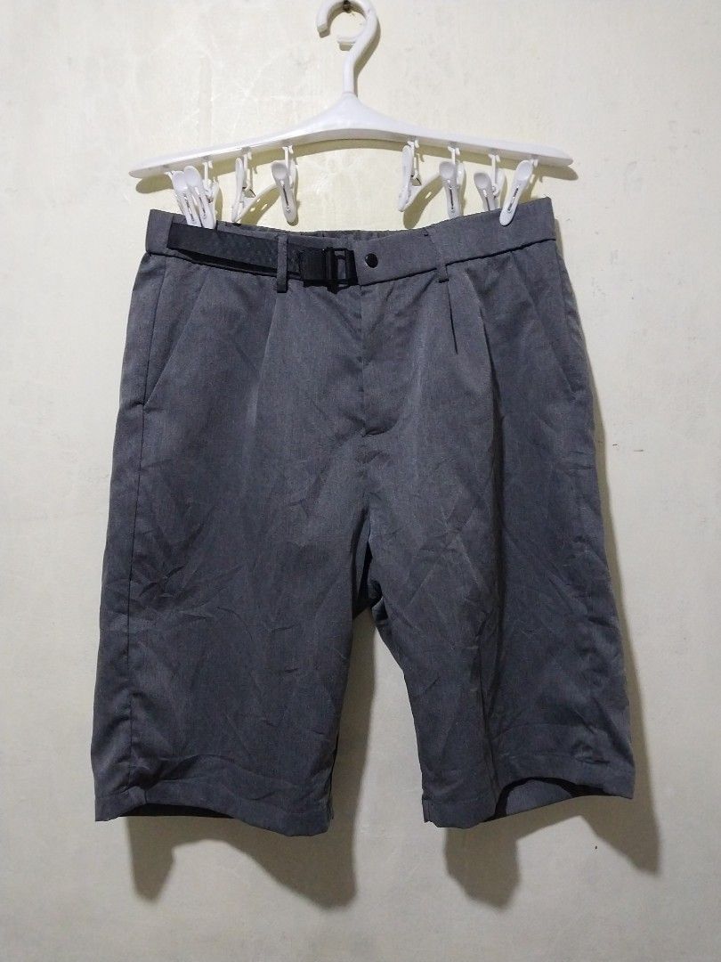 Gray mens trouser shorts (Category: Shorts) located in Manila. Submitted by PrinceDani.Clothing (Listing ID 1459981490, Image 1). Description: gray trouser shorts Size 32in width 23in length excellent condition .