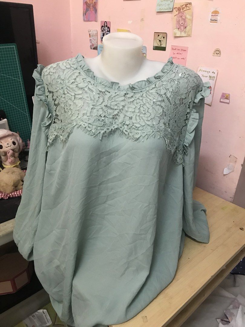 Green Blouse Plus Size XL (Category: Blouses) located in Davao. Submitted by joannen78 (Listing ID 1459935131, Image 3). Description: .