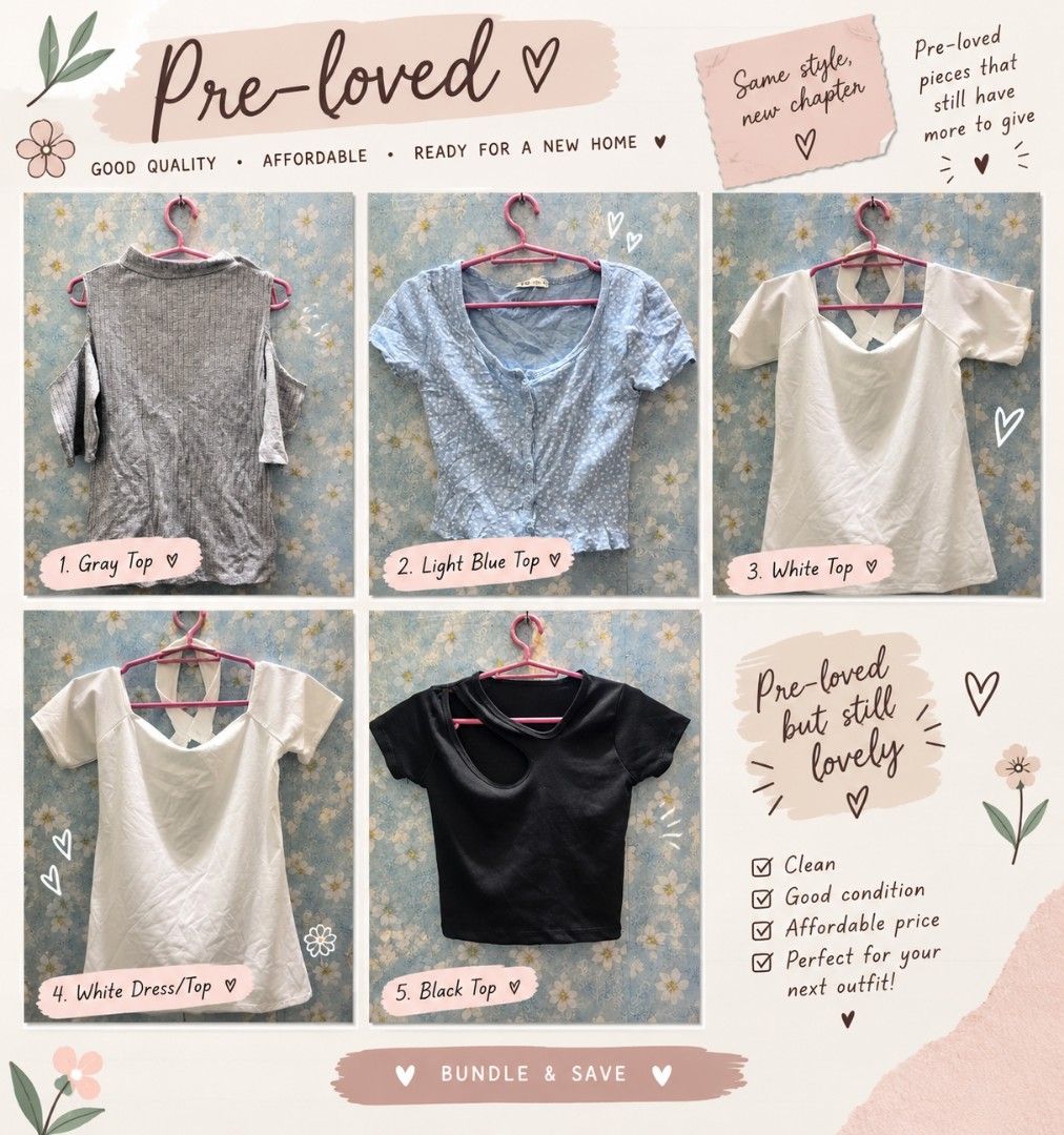 Grey Striped Top with Matching Bottoms (Category: Blouses) located in Quezon City. Submitted by DELMAR (Listing ID 1460040604, Image 2). Description: BUNDLE PRELOVED CLOTHES HINDI PA NASUOT YUNG IBA AND SOME ARE USED ONLY ONCE. 12 PCS TOTAL .