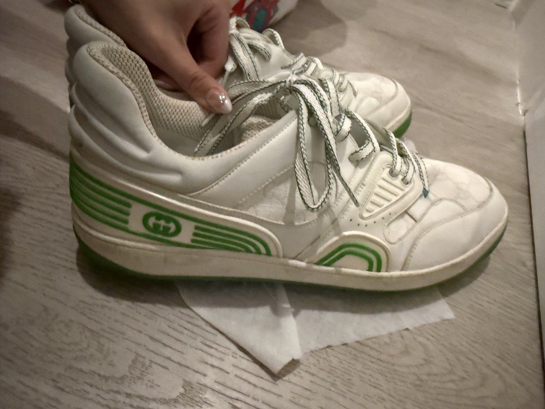 Gucci GG Monogram Sneakers White Green (Category: Sneakers) located in Makati City. Submitted by stallionmegx (Listing ID 1459971095, Image 2). Description: AUTHENTIC .