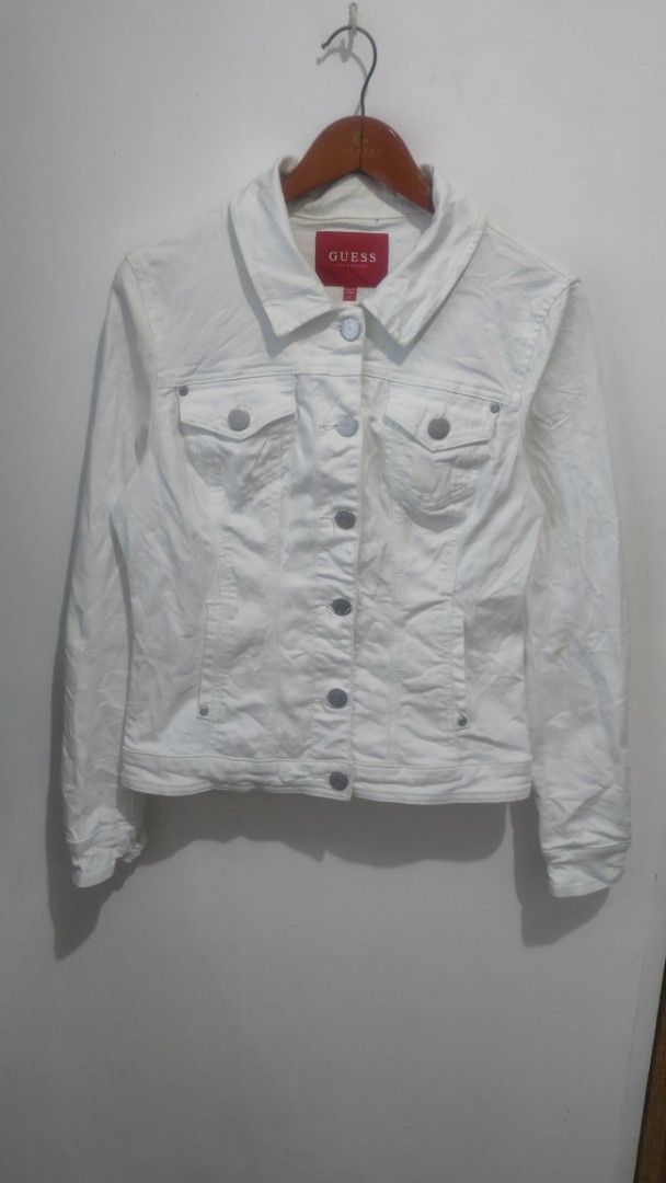 Guess Denim Jacket (Category: Coats, Jackets and Outerwear) located in Cabuyao City. Submitted by THRIFTHITS (Listing ID 1460025093, Image 1). Description: Gu3ss Denim Jacket women's (Authentic) complete tags 19x23 Mine 850‼️ Direct Message me and Add for fast Transaction ty .