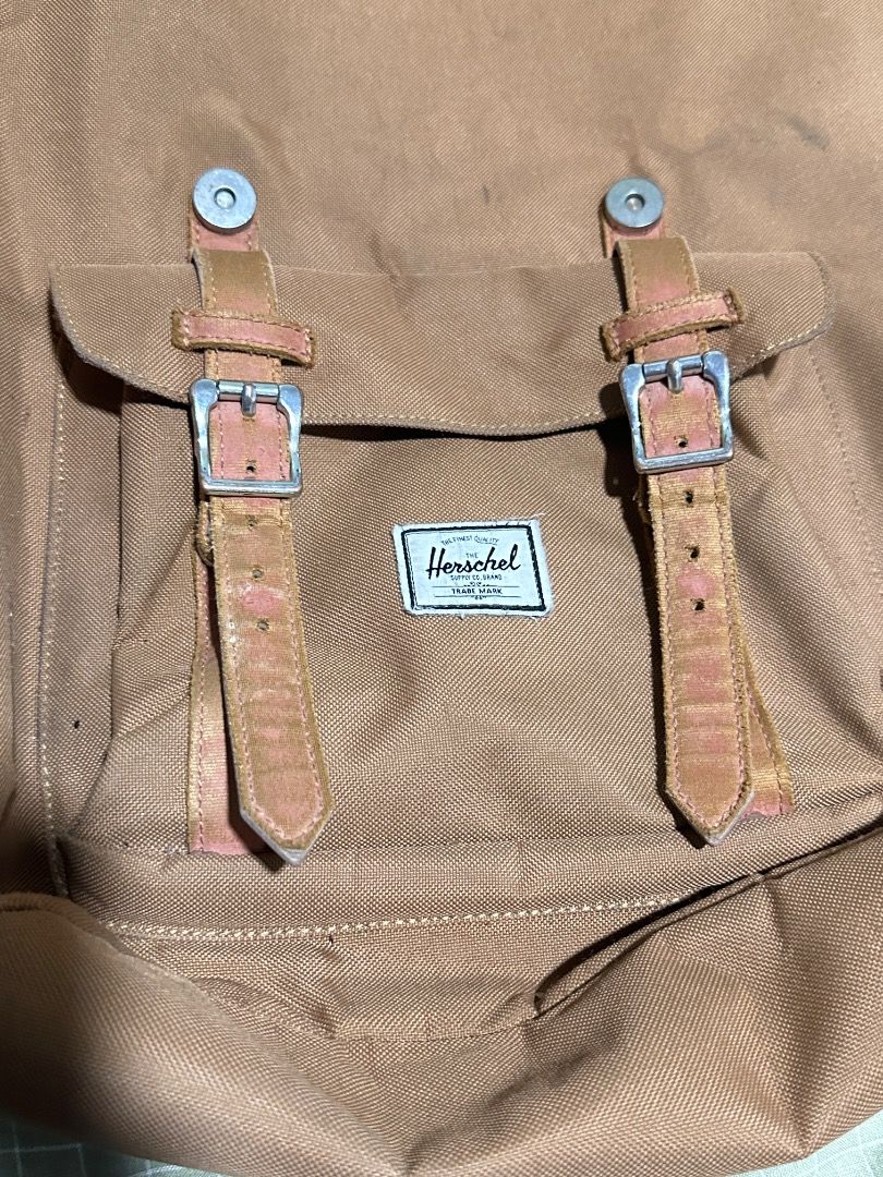 Herschel Supply Co. Brown Canvas Backpack (Category: Backpacks) located in Mandaluyong City. Submitted by lovedbyjaaaam (Listing ID 1460026860, Image 3). Description: - Classic Herschel backpack in a versatile brown color. -30L - Made from durable canvas material. - Features genuine leather straps and sturdy metal buckles. - Convenient front pocket with secure buckle closure. - Ample interior space, ideal for school books, laptops, or everyday es