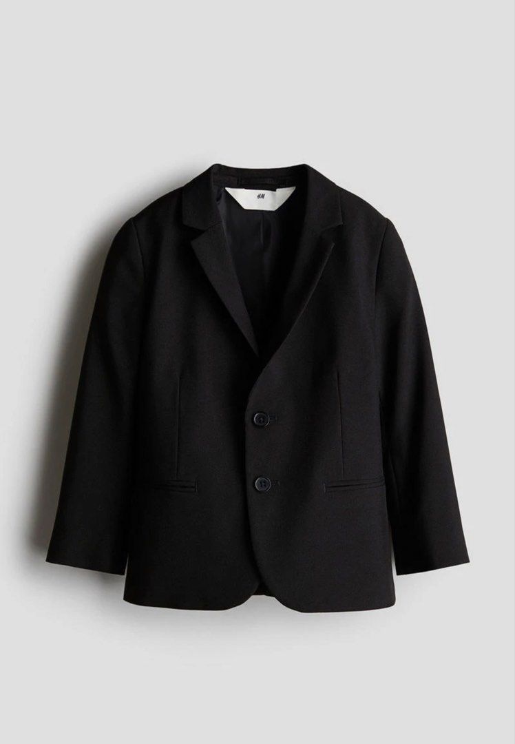 H&M Black Blazer Jacket for Kids (Category: Coats, Jackets and Outerwear) located in Pasig City. Submitted by cvj25 (Listing ID 1459946222, Image 1). Description: - H&M Black Blazer - Two-button closure - Front pockets - Fully lined interior - Versatile for formal events or smart casual outfits - Easily pairs with shirts or dresses.