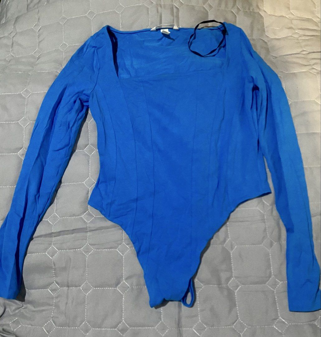 H&M Blue Longsleeved Bodysuit (Category: Longsleeves) located in Manila. Submitted by kgon23 (Listing ID 1460017503, Image 2). Description: .