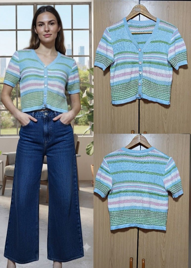 HQ 3D V-neck Button Knitted tops (Category: Others Tops) located in Cebu City. Submitted by cebuanamomshies (Listing ID 1460074228, Image 1). Description: S-L Knit Fabric V neckline Buttondown stretchable fabric.