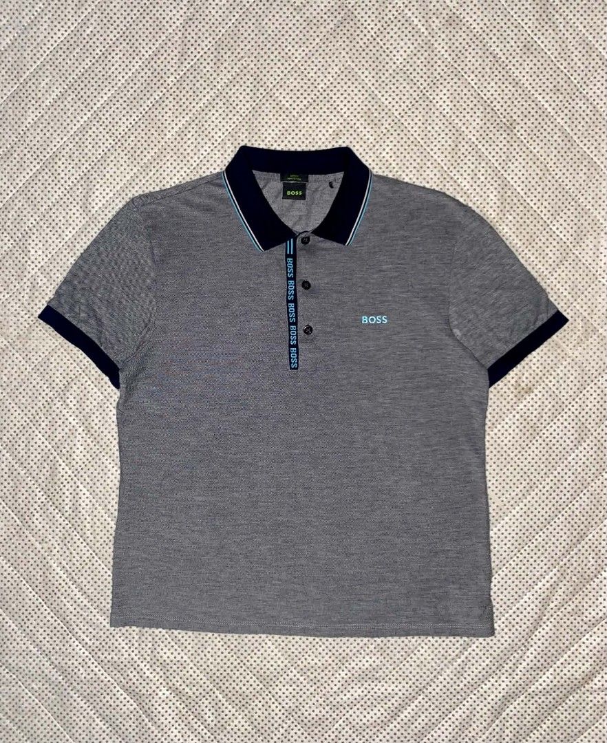 HUGO BOSS (Category: Tshirts & Polo Shirts ) located in Lucena. Submitted by southdeals4301 (Listing ID 1460055285, Image 2). Description: HUGO BOSS HEATHERED SLIM-FIT POLO SHIRT SIZE MEDIUM ACTUAL MEASUREMENTS LENGTH 25 WIDTH 20.5 EXCELLENT CONDITION 1,299 FREESHIPPING ‼️ MOP GCASH COURIER J&T LUCENA CITY LOCATION FEEL FREE TO VOUCH.