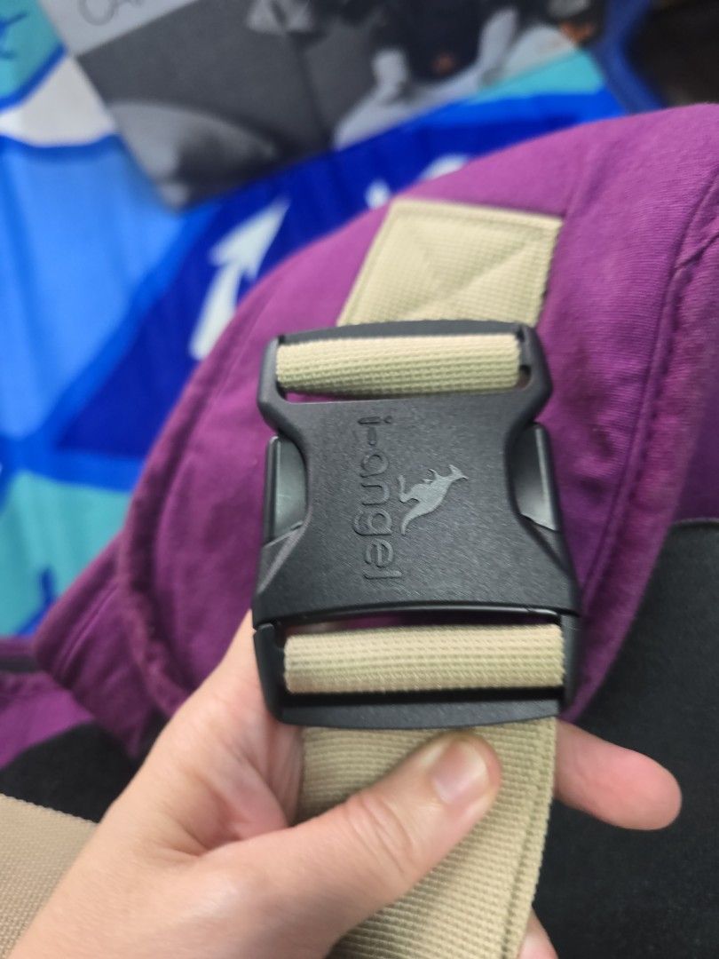 I- Angel Mesh Hipseat Carrier (Category: Carriers & Slings) located in Quezon City. Submitted by thegoodsplanetmnl (Listing ID 1459993087, Image 3). Description: rfs: Decluttering letting go of old mesh carrier bought it at 6k 1st user comes with box purple color.