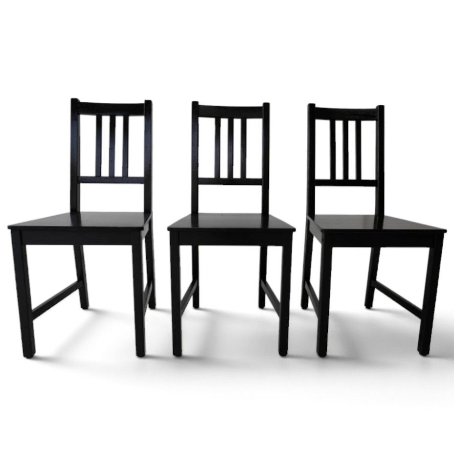 IKEA STEFAN BLACK HIGH-BACK SOLID WOOD DINING CHAIRS (1PCS AVAIL)(₱2K EACH ONLY) (Category: Chairs) located in Bulacan. Submitted by by_adette (Listing ID 1459914156, Image 1). Description: 1PC/₱2000 ₱1,800 ON SALE IKEA STEFAN BLACK HIGH-BACK SOLID WOOD DINING CHAIRS Measurements: L16"xW17"xH36".