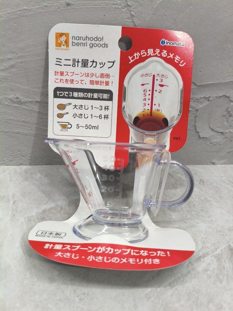 Inomata Mini Measuring Cup Made in Japan (Category: Other Kitchenware & Tableware) located in Bacoor. Submitted by japanice_aniks (Listing ID 1459929659, Image 1). Description: tablespoon and teaspoon measurements for liquid condiments or ingredients made in Japan Payment terms: PAYO (Pay As You Order) MOP: BPI | BDO | GCash | Maya.