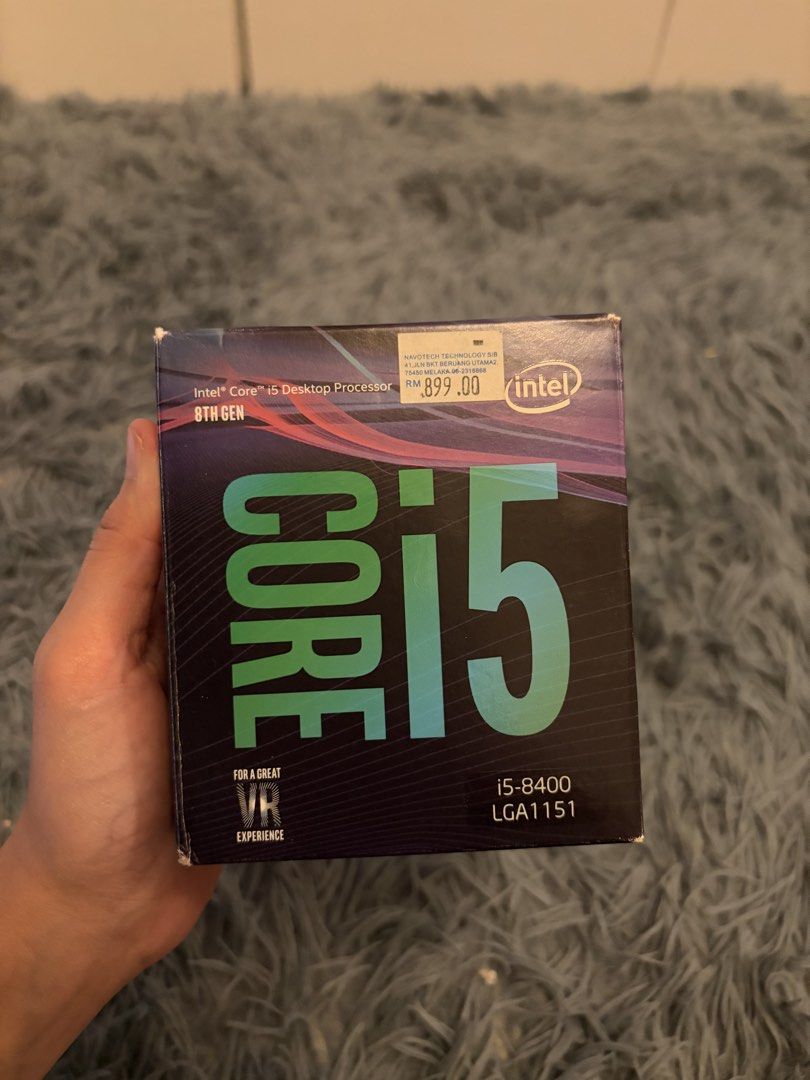Intel Core i5-8400 Processor (Category: Computer Parts) located in Kuala Lumpur. Submitted by _zanacollection (Listing ID 1459900869, Image 2). Description: - Intel Core i5-8400 CPU - 2.80GHz Clock Speed - Model: SR3QT - Serial Number: L730C395 - Comes in original packaging - Ready for your PC build.