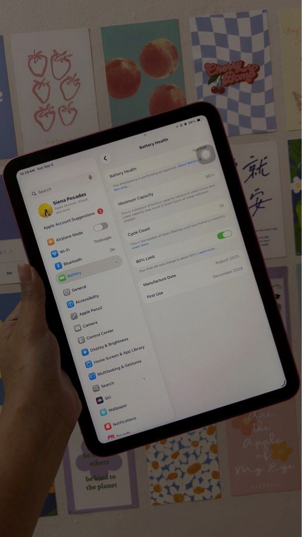 iPad 11th Gen 128GB Wi-Fi – Pink (Category: iPad) located in Manila. Submitted by sienaposad37536 (Listing ID 1459921227, Image 3). Description: 🍎 iPad 11th Gen 128GB Wi-Fi – Pink 💗 LIKE NEW / RARELY USED ₱20,000 — Negotiable ✨ Details: • iPad 11th Generation • 128GB Storage • Wi-Fi Only • Pink • 🔋 98% Battery Health • Bought December 2025 • Rarely used • No scratches / dents • Complete with original box & charger • Warranty still available — 