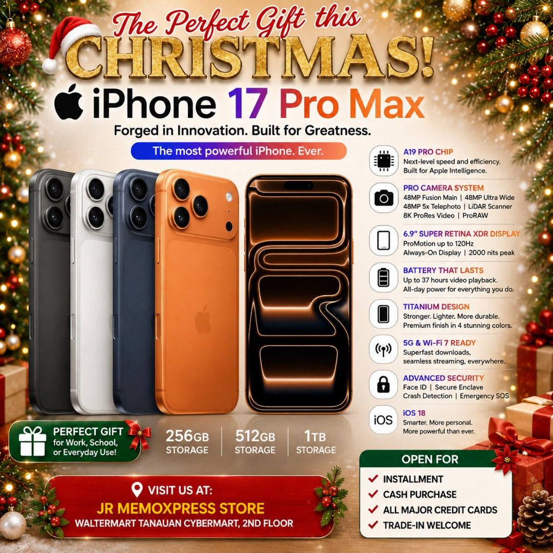 Ipad 11th gen, iPhone 17 promax, honor 600 5g (Category: Early Generation Mobile Phones) located in Aroroy. Submitted by rochelle.memoxpress (Listing ID 1459948303, Image 1). Description: Open for any transaction and installment also for trade in.