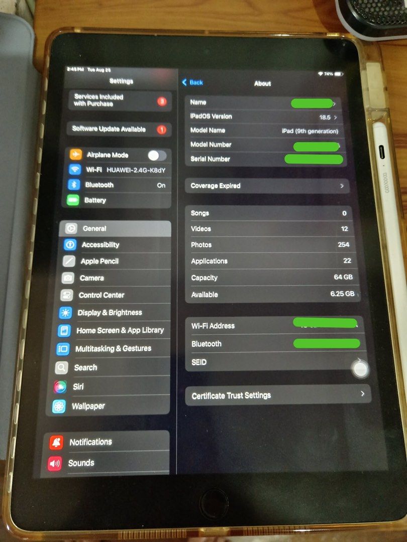 ipad 9th gen 64 gb (Category: iPad) located in Quezon City. Submitted by anikaniknirya (Listing ID 1459995544, Image 3). Description: ❗️SELLING MY IPAD 9TH GEN 64 GB ❗️ Selling my well-used IPAD 9TH GEN because I rarely use it anymore. I am an illustrator so I solely used this to draw and create art for the past 2 years. RFS: - I barely use it anymore - Sayang if nakatambak nalang - Ginamit nalang sya ng papa ko pang nood sa youtube. honest issue