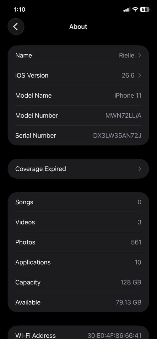 iPhone 11 128GB (Category: iPhone 11 Series) located in Manila. Submitted by cmtcollections (Listing ID 1459980662, Image 2). Description: 📱 iPhone 11 Black 128GB — Like New! ✨ FOR SALE: iPhone 11 Black 128GB 🖤 Super linis at alagang-alaga, lady owned! 💯 ✅ 100% Battery Health ✅ 128GB Storage ✅ Updated iOS ✅ Openline / Any SIM ✅ Face ID Working ✅ True Tone Working ✅ All Buttons Working ✅ No Hidden Issues ✅ No Dents / No Cracks ✅ Makinis — Like 