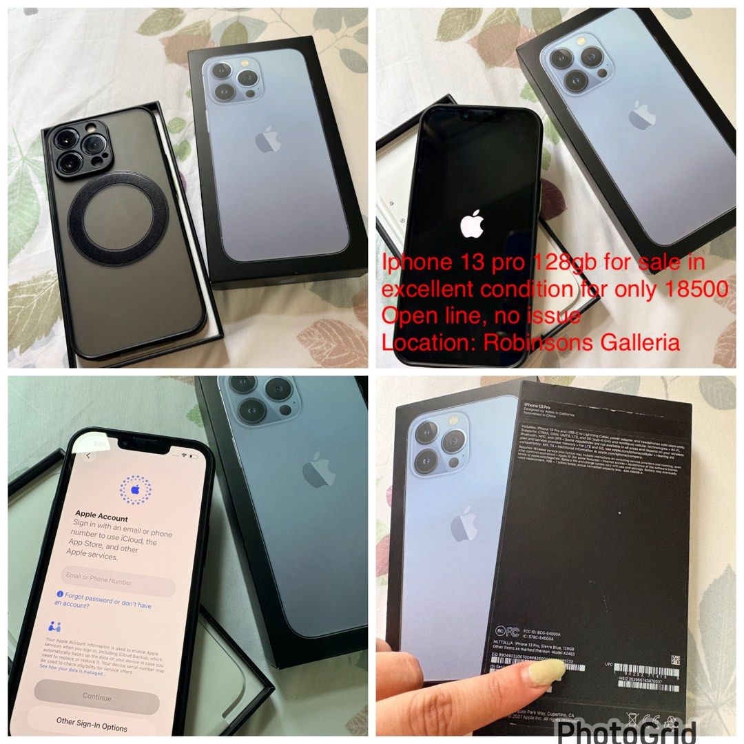 Iphone 13 pro 13 (Category: iPhone 11 Series) located in Lapu-Lapu City. Submitted by sarahleeshop (Listing ID 1460054539, Image 1). Description: 13 pro 128gb.