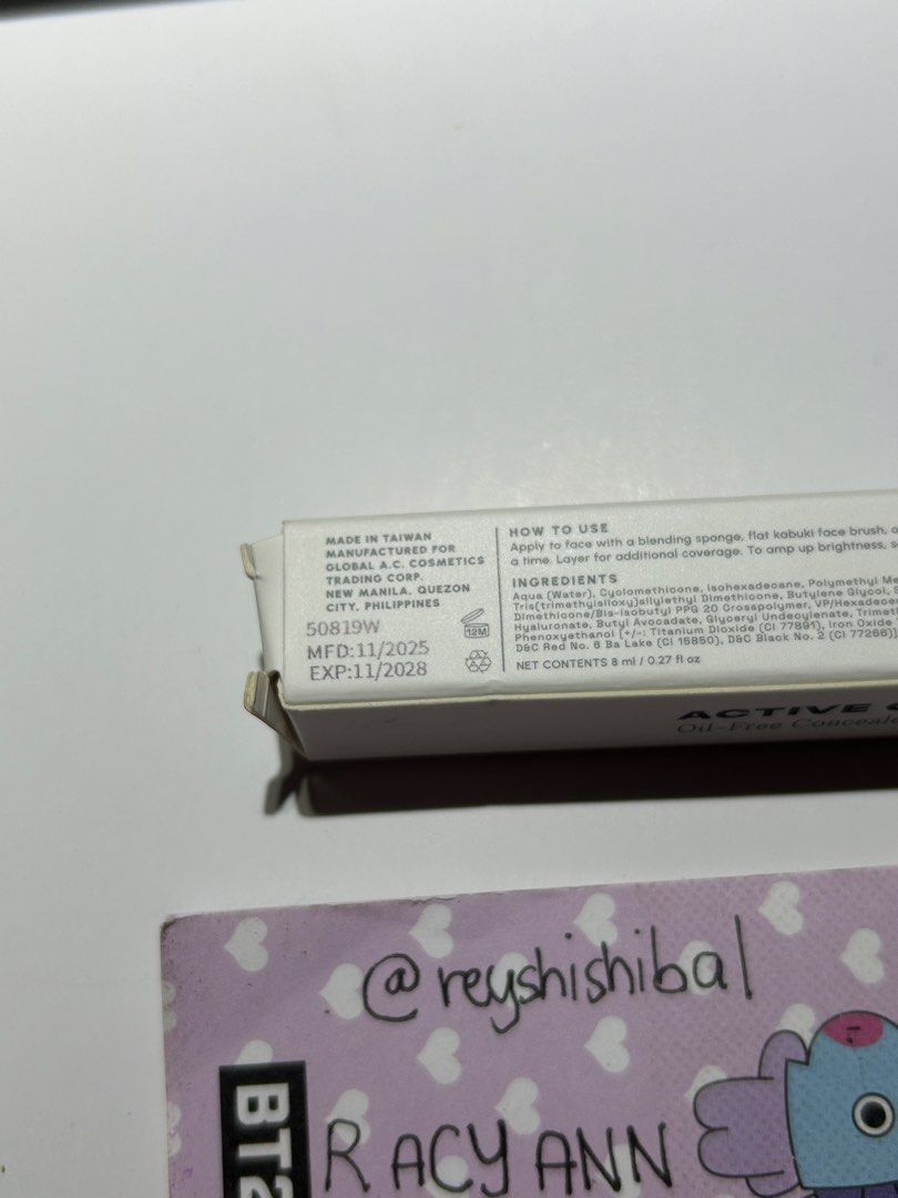 Issy Active Concealer (Conceal + Cover) (Category: Makeup) located in Rizal. Submitted by reyshishibal (Listing ID 1460051591, Image 2). Description: SHADE: YL2 (AC).