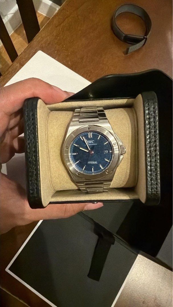 IWC Ingenieur Automatic 40 Blue IW328907 Full Set (Category: Luxury Watches) located in Taguig. Submitted by miguel.m09 (Listing ID 1460086254, Image 2). Description: FOR SALE: IWC Ingenieur Automatic 40 Blue Dial Ref. IW328907 • 40mm Stainless Steel Case • Blue Grid-Pattern Dial • IWC Calibre 32111 Automatic Movement • 120-Hour Power Reserve • Integrated Stainless Steel Bracelet • Sapphire Crystal • Date Display • 100m Water Resistance • Anti-Ma