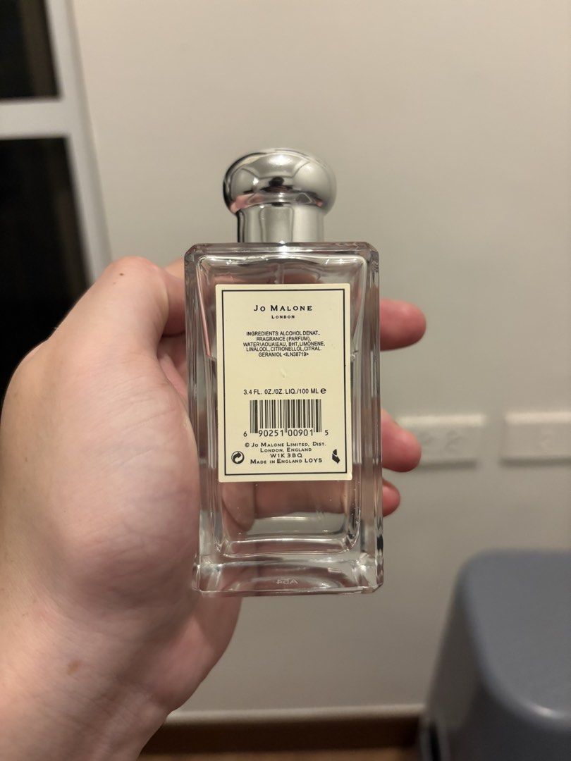 Jo Malone Fragrance Authentic (Category: Fragrance & Deodorants) located in Pasig City. Submitted by seanleonardo (Listing ID 1460083055, Image 2). Description: Jo Malone Fragrance - Nectarine Blossom & Honey Scent - 80% Liquid Left (100ml) - Brand new price is (10k plus) - Unisex Perfume .