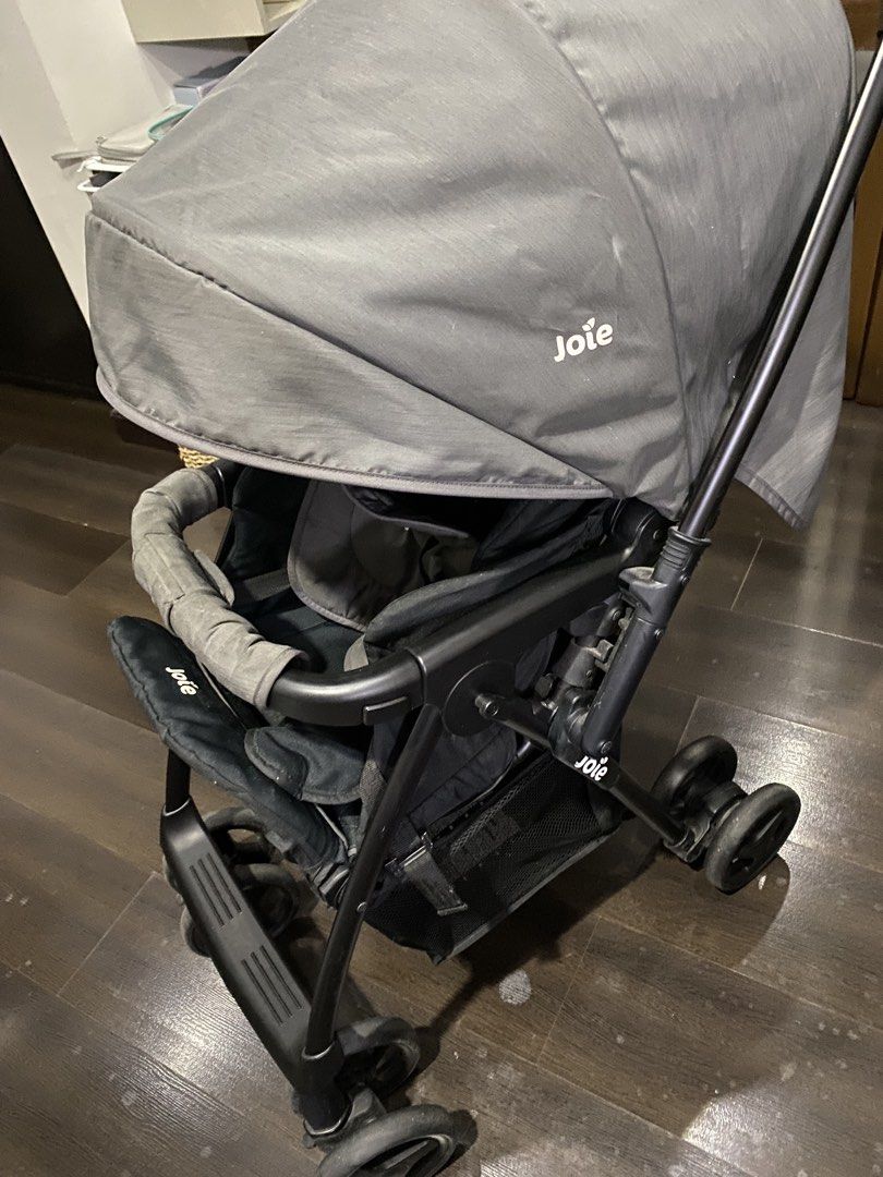 Joie black baby stroller (Category: Strollers) located in Antipolo. Submitted by pamresoso (Listing ID 1460031117, Image 2). Description: The unit is like new. Bought during pandemic so was not used very frequently. Shipping c/o buyer.