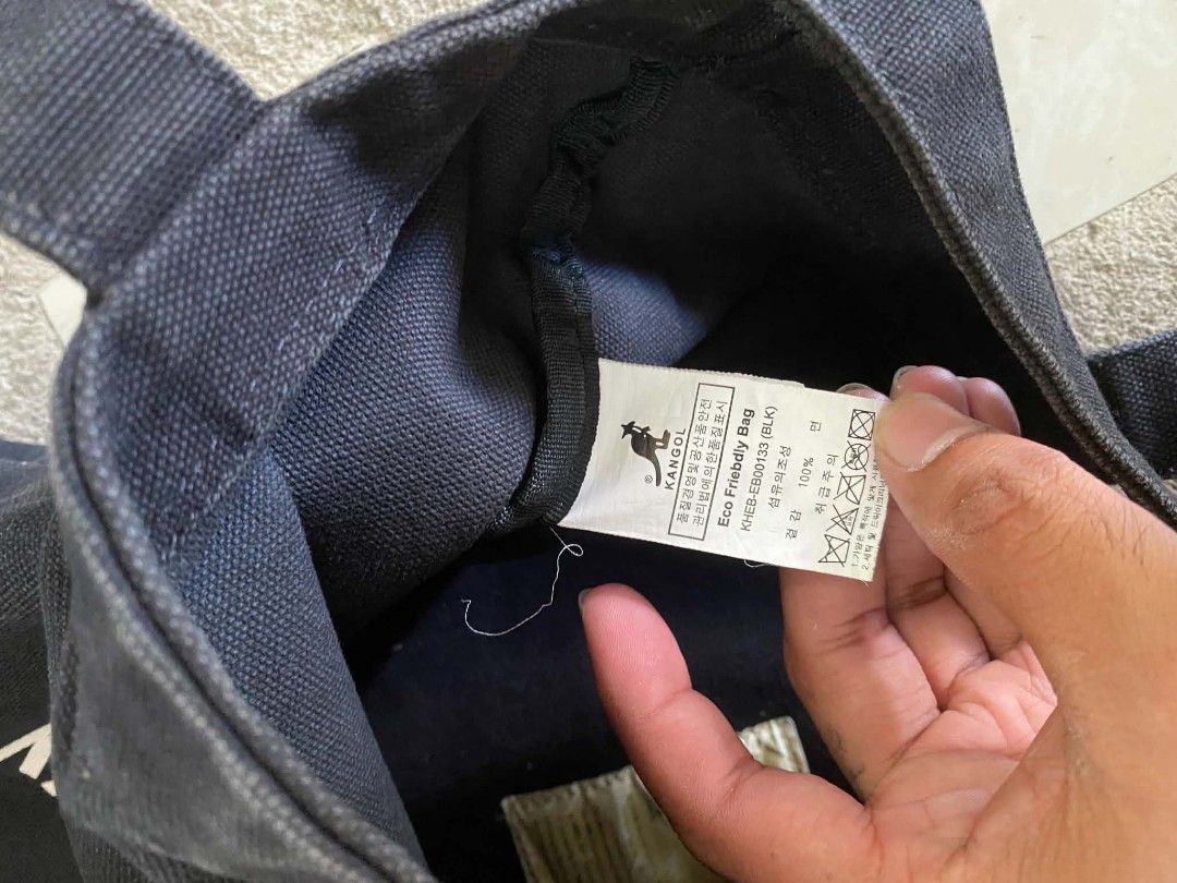 Kangol canvas two-way tote bag (Category: Sling Bags) located in Borongan. Submitted by thrift-real2.0 (Listing ID 1459903440, Image 3). Description: kangol canvas two-way tote bags excellent condition color rate:9.5/10 no issue 450 plus sf.
