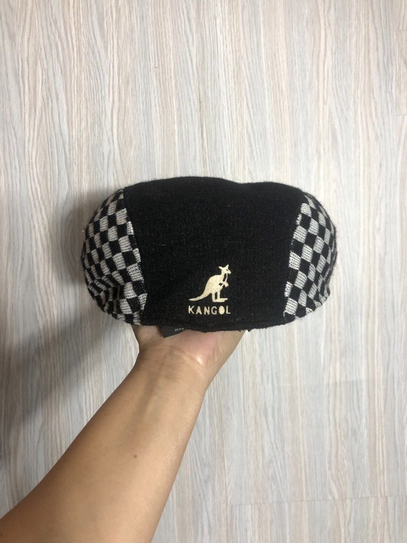 Kangol Flat Cap - Black & White Checkered - Medium (Category: Caps & Hats) located in Montevista. Submitted by rdthriftshub (Listing ID 1460066558, Image 3). Description: - Classic Kangol flat cap - Color: Black with checkered sides - Origin: Made in Great Britain - Size: Medium - Condition: Shows minimal signs of wear - Style: Great for everyday wear or completing a stylish outfit.