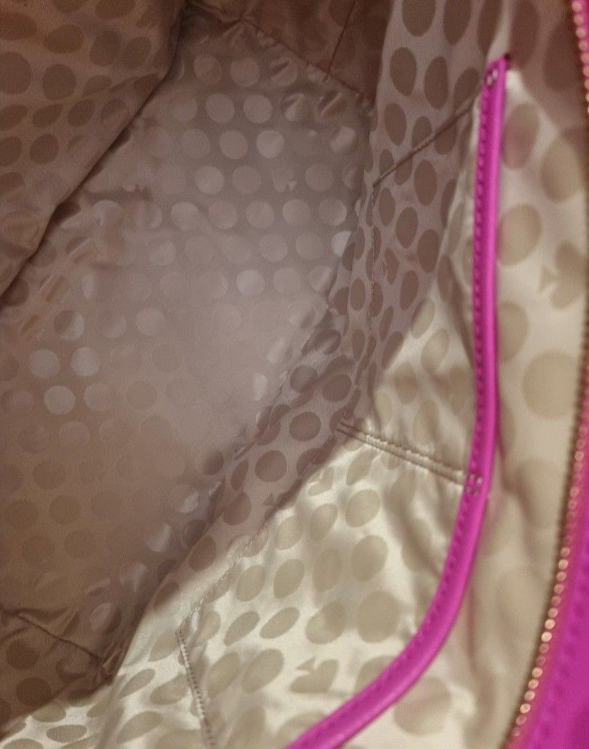 Kate Spade Medium Tote Bag - Pink (Category: Tote Bags) located in Valenzuela. Submitted by bella_onez (Listing ID 1460029812, Image 3). Description: - Bright pink Kate Spade tote bag - Medium size, ideal for daily use - Interior lined with playful polka dots - Brand new with original tags attached - Spacious interior for all your essentials.