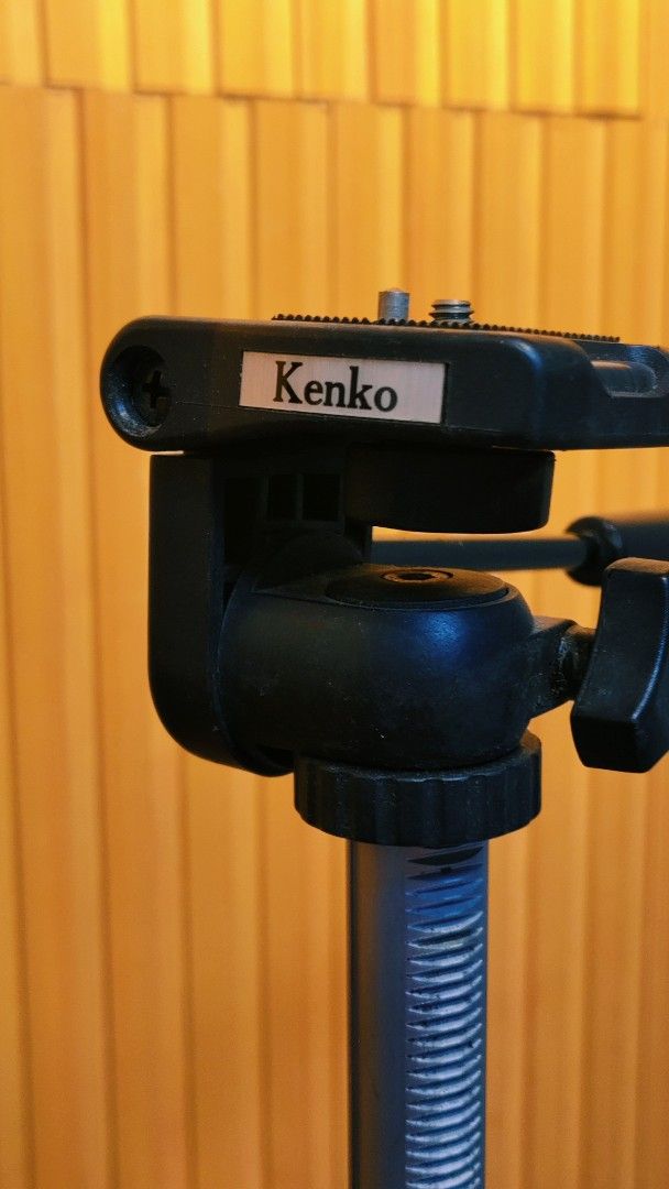 Kenko ST-60 Tripod with Pan Head (Category: Tripods & Monopods) located in Bulacan. Submitted by babz30261 (Listing ID 1460029525, Image 3). Description: - Kenko ST-60 Tripod - Lightweight aluminum legs - Includes pan head for easy adjustments - Suitable for photography and videography - Minor scuffs from normal use - Folds compactly for storage and transport.