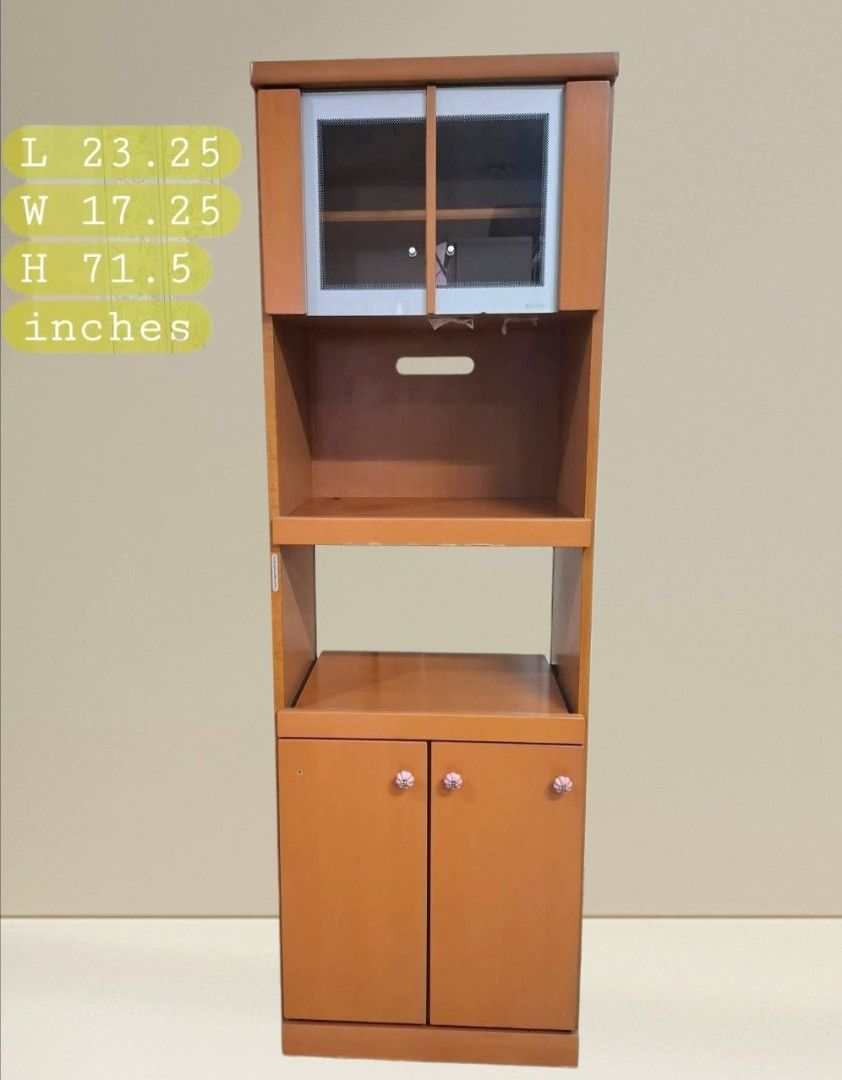 Kitchen Cupboard Hutch Cabinet Oven Rack (Category: Shelves, Cabinets & Racks) located in Quezon City. Submitted by dannikkishoppe2 (Listing ID 1460099493, Image 1). Description: Kitchen Cupboard Hutch Cabinet Oven Rack‼️₱8000‼️ Please manage your expectations as there might be minimal flaws. Color may vary due to lighting, it may appear darker or lighter in person. Check photos first before buying. Please refrain from purchasing if you are parti