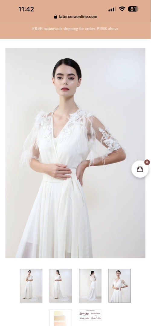 La Tercera Bridal Gown (Category: Undergarments & Loungewear) located in Makati City. Submitted by ajbt13 (Listing ID 1459934394, Image 2). Description: Comes with a box Used once SRP Php12k .