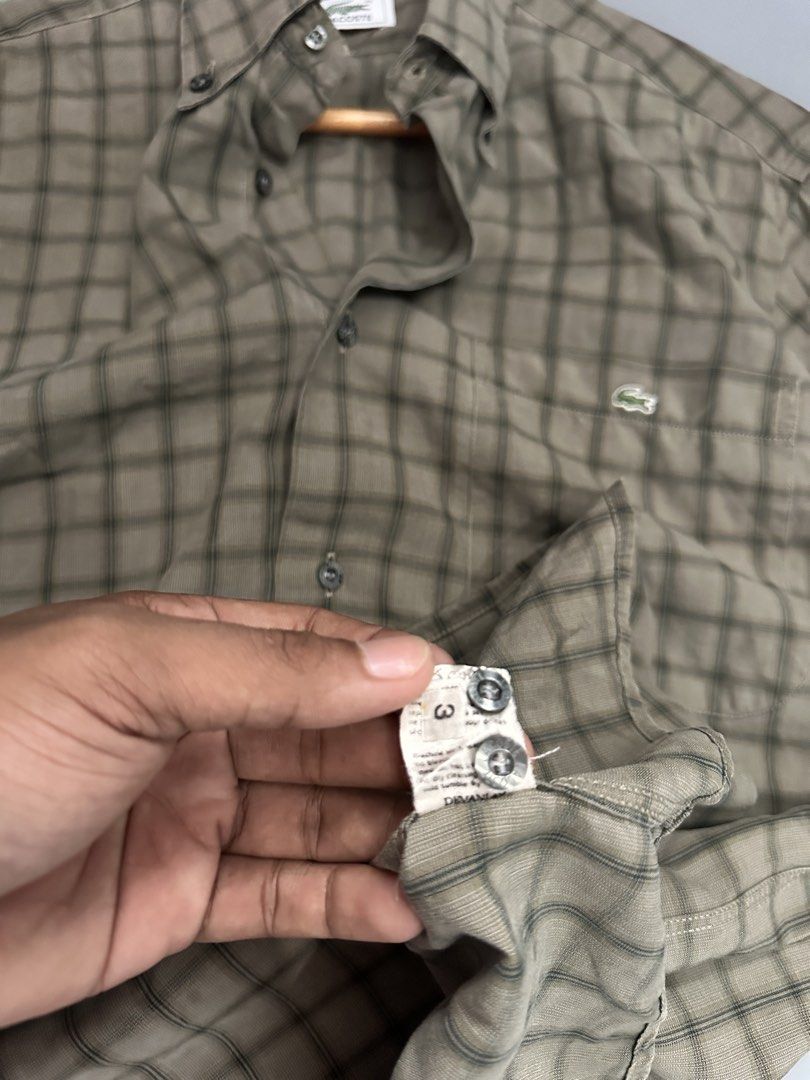 Lacoste Button Down Longsleeved (Category: Formal Shirts) located in Manila. Submitted by thriftavenueph (Listing ID 1459993274, Image 3). Description: Fs: Lacoste Button Down Longsleeved Size: 23x31, XL Condition: excellent, no issue, 10/10 color Price: 1,350.