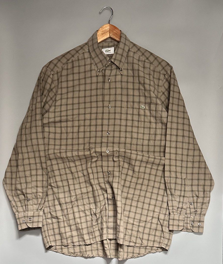 Lacoste Button Down Longsleeved (Category: Formal Shirts) located in Manila. Submitted by thriftavenueph (Listing ID 1459993274, Image 1). Description: Fs: Lacoste Button Down Longsleeved Size: 23x31, XL Condition: excellent, no issue, 10/10 color Price: 1,350.