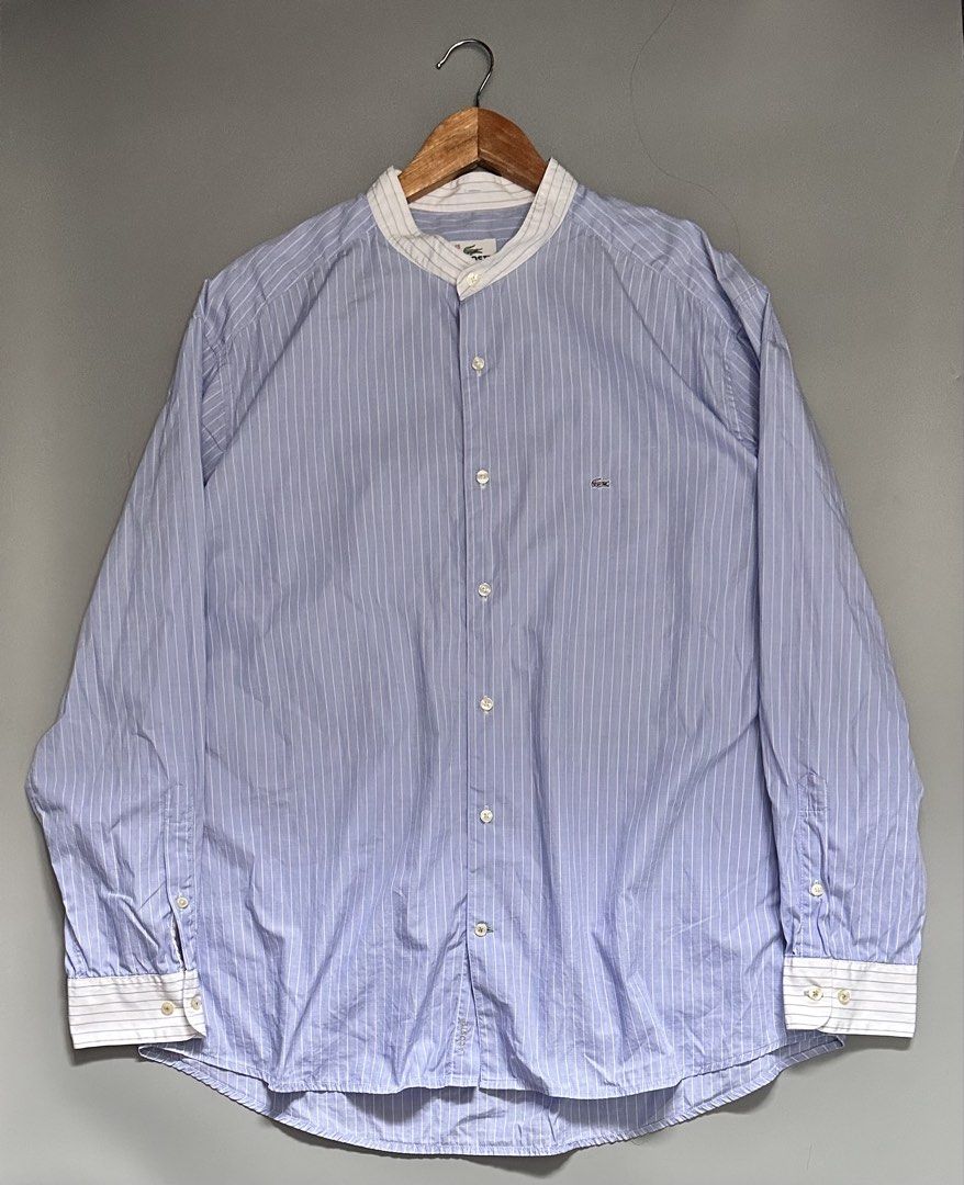 Lacoste Chinese Collar Button Down Longsleeved (Category: Formal Shirts) located in Manila. Submitted by thriftavenueph (Listing ID 1459994268, Image 1). Description: Fs: Lacoste Chinese Collar Button Down Longsleeved Size: 25x30, XL to XXL Condition: excellent, no issue, no stain, no holes Price: 1,350.