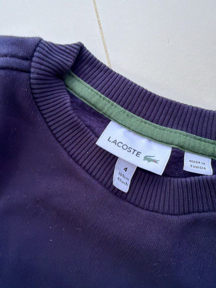 Lacoste Kids Sweater 4Y (Category: Babies & Kids Fashion) located in Tagbilaran City. Submitted by lovedbysjc330 (Listing ID 1459980826, Image 2). Description: .