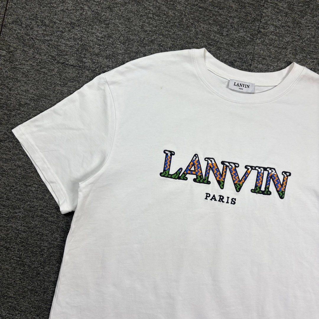 Lanvin Paris Multicolored Logo (Category: Luxury Apparel) located in Valencia. Submitted by raftawasil (Listing ID 1460048694, Image 2). Description: Measurements: Length: 29.5” Width: 21.5” Size on tag: M Issues: None Condition: 9 / 10 .