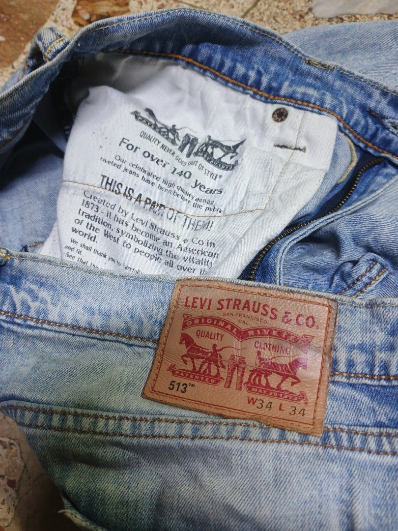 Levi's 513 (Category: Jeans) located in Bulacan. Submitted by thriftinggss_jm (Listing ID 1460044825, Image 2). Description: Actual Dimes 44 Lenght 35 Waist 7.5 Hems.