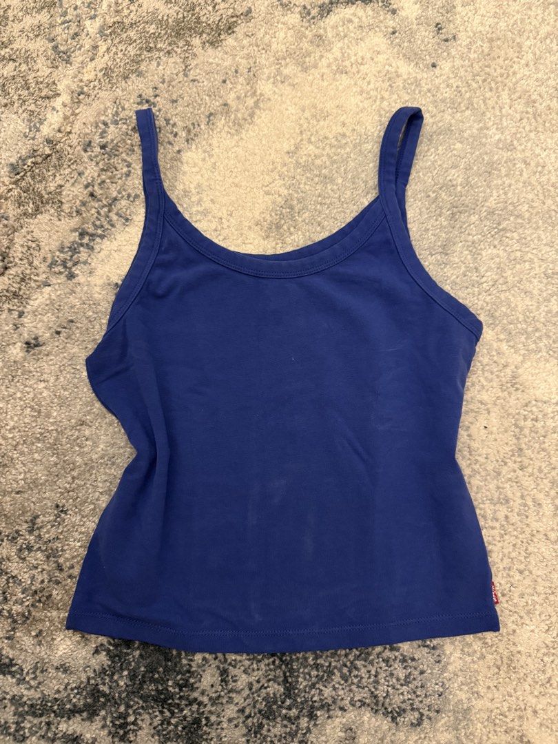 Levis Blue Tank Top (Category: Sleeveless) located in Manila. Submitted by ell4scloset (Listing ID 1460083576, Image 1). Description: - bought from levis downtown chicago - Love the pop of color! Comfy and soft :) Rfs: decluttering .