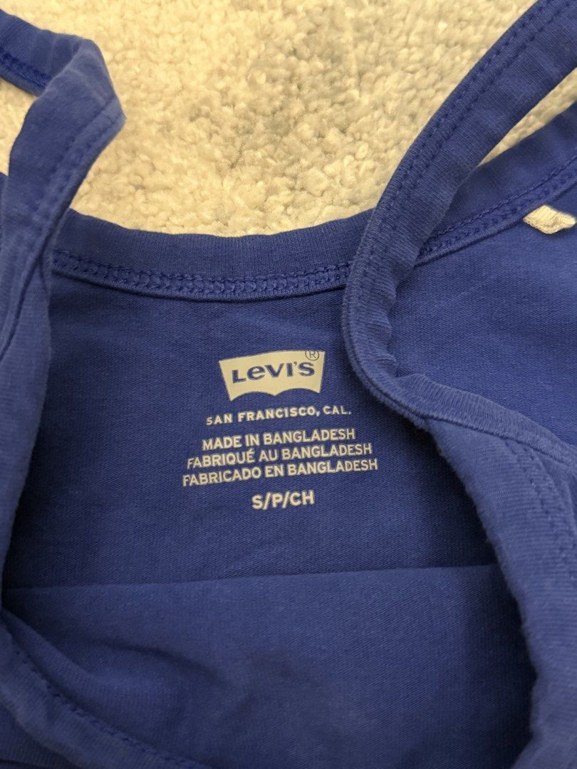 Levis Blue Tank Top (Category: Sleeveless) located in Manila. Submitted by ell4scloset (Listing ID 1460083576, Image 2). Description: - bought from levis downtown chicago - Love the pop of color! Comfy and soft :) Rfs: decluttering .
