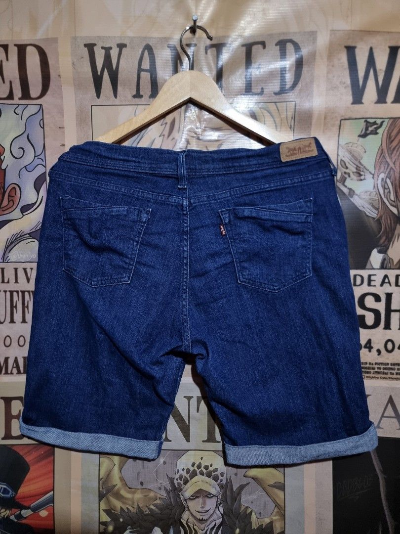Levi's Women's Denim Short (Category: Shorts) located in Imus. Submitted by aim_for_less (Listing ID 1460077520, Image 3). Description: Levi's Women's Denim Short - Brand: Levi's - Color: Dark blue wash - Size: 12 - DIMES: 17" Waist X 19" Height X 10" Leg opening - Style: Cuffed hem denim shorts - Perfect for: Casual wear - Condition: Very Good, NO major flaws - NO ISSUE LOCATION: IMUS, CAVITE.