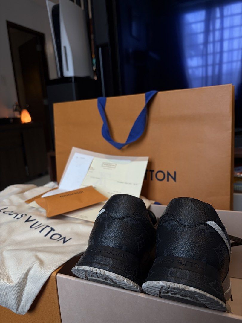 Louis Vuitton Monogram Sneakers (Category: Sneakers) located in Manila. Submitted by johnpaulcaoilebernardo (Listing ID 1459980242, Image 3). Description: Louis Vuitton Run Away Sneaker (Monogram Canvas) Size: US 9 (LV Size 8 / EU 42) Condition: Pre-loved, normal signs of gentle wear on soles, well-maintained Inclusions: Complete Set (Original LV Box, LV Greenbelt Receipt, Dust Bag, Paper Bag) Selling Price: 29,000 Location: BGC but can meet anyw