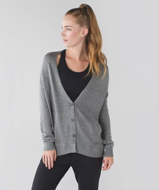 Lululemon Cardi In The Front Heathered Medium Gray Silver Spoon (Category: Activewear) located in Tayabas. Submitted by tayabaskartell (Listing ID 1460045958, Image 1). Description: .