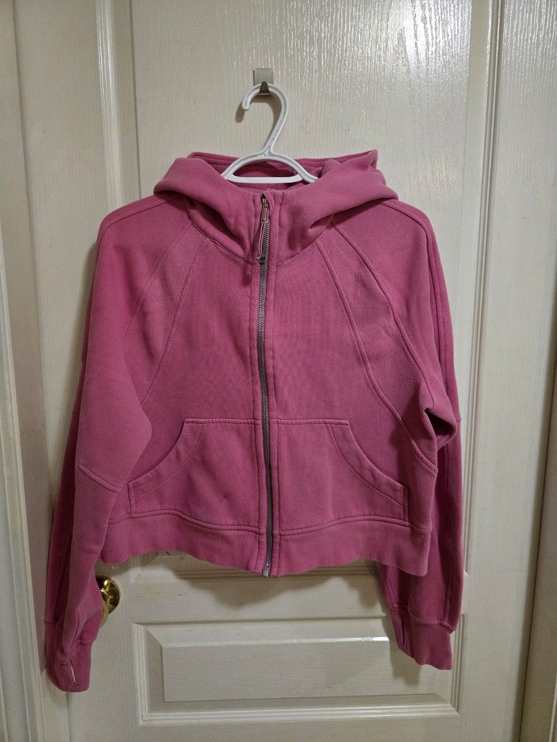 Lululemon Pink Full Zip Hoodie (Category: Coats, Jackets and Outerwear) located in Puerto Princesa. Submitted by lianreese (Listing ID 1460089180, Image 1). Description: - Pink Lululemon hoodie - Full zip closure - Pockets included - Lululemon logo detail on the hood - Minor dark mark on the front near the zipper - size xs/s; oversized fits to medium - Canada sourced; available on Sept 16, 2026 in PH.