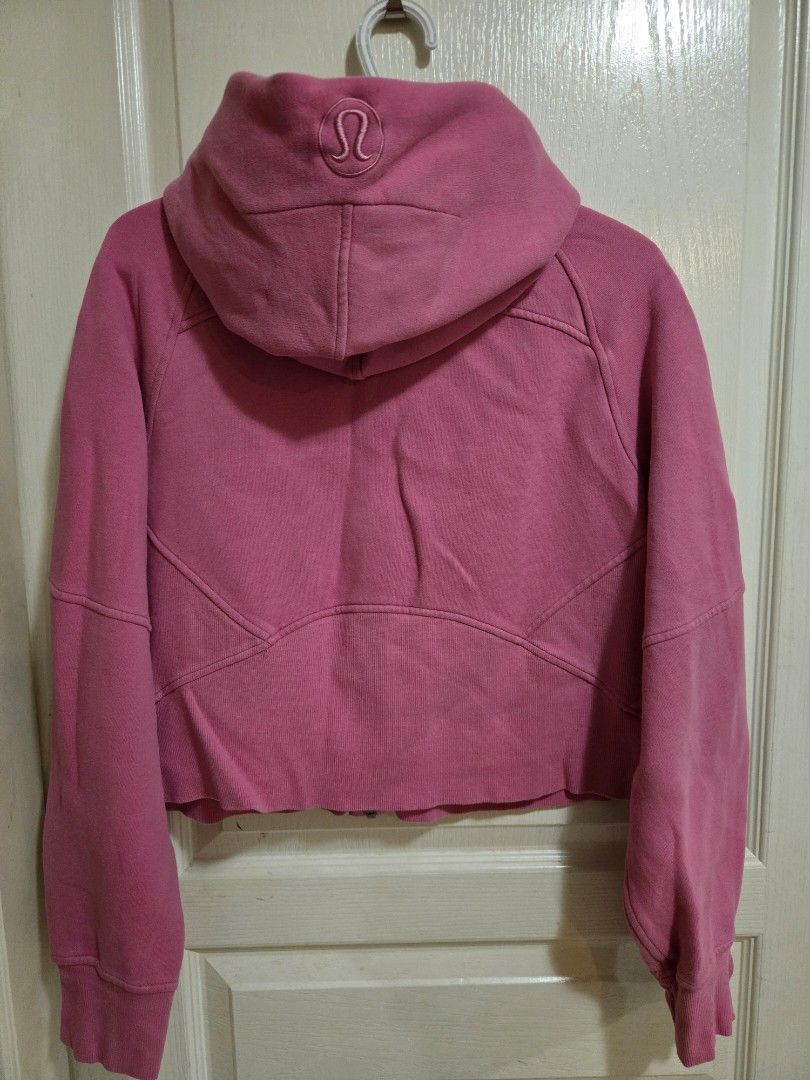 Lululemon Pink Full Zip Hoodie (Category: Coats, Jackets and Outerwear) located in Puerto Princesa. Submitted by lianreese (Listing ID 1460089180, Image 2). Description: - Pink Lululemon hoodie - Full zip closure - Pockets included - Lululemon logo detail on the hood - Minor dark mark on the front near the zipper - size xs/s; oversized fits to medium - Canada sourced; available on Sept 16, 2026 in PH.