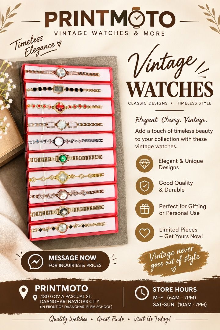 Luxury Vintage Watch (Category: Luxury Watches) located in Caloocan City. Submitted by menggay0519 (Listing ID 1460003442, Image 1). Description: .