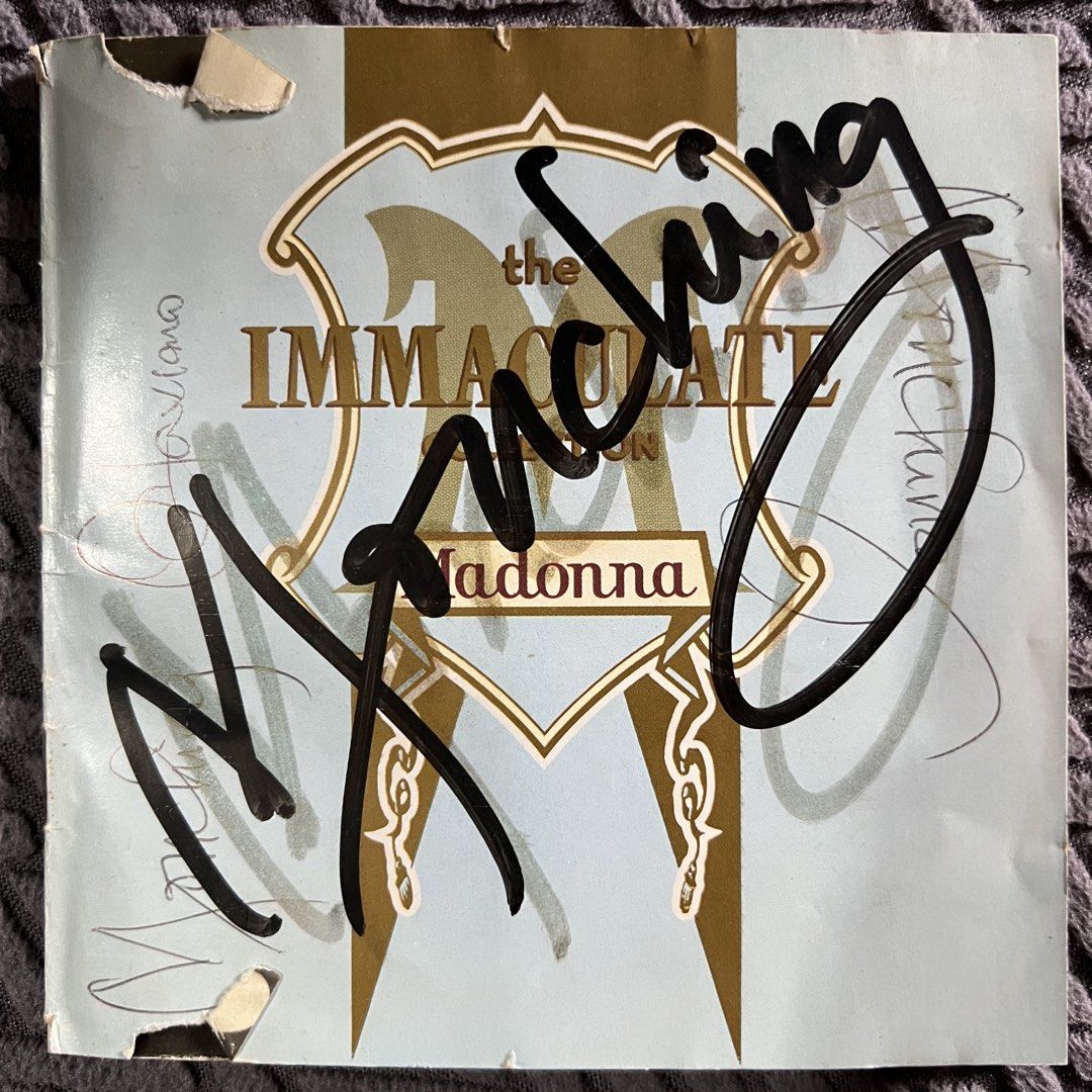 Madonna - The Immaculate Collection (Category: CDs & DVDs) located in Caloocan City. Submitted by thelittlejewelcase (Listing ID 1459923730, Image 2). Description: Original cover has a lot of penmarks and has wear and tear ‼️.