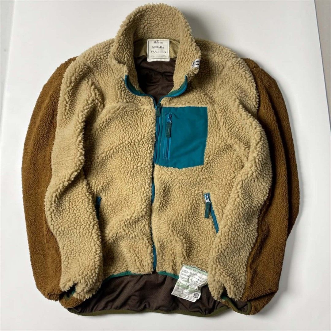 MAISON MIHARA YASUHIRO BACK DOCKING FLEECE (Category: Luxury Apparel) located in Balanga. Submitted by dig_gear (Listing ID 1459945767, Image 1). Description: MAISON MIHARA YASUHIRO BACK DOCKING FLEECE In Japanese fashion, docking refers to a design technique where two separate garments, or two entirely different styles, are seamlessly stitched together to form a single, hybrid piece. The front is looks like a classic, rugged outdoor sherpa fleec