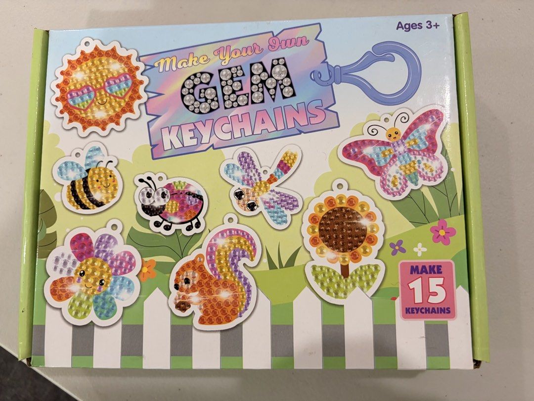 Make Your Own Gem Keychains (Category: Other Stationery & Craft) located in Cainta. Submitted by denden100 (Listing ID 1460050663, Image 1). Description: 14 keychain designs included With complete inclusions (manual, stylus, wax, tray, gems, keychains) MOP: GCash Shipping c/o buyer via Lalamove or Grab My location: Marcos Highway Antipolo near SM Masinag.