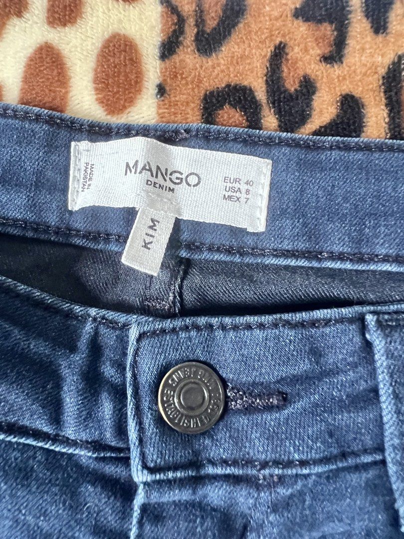 Mango Denim "Kim" Jeans - Dark Wash, Size 8 (Category: Jeans) located in Quezon City. Submitted by marys_collection (Listing ID 1459998320, Image 2). Description: - Brand: Mango - Model: "Kim" - Color: Dark Wash Denim - Fit: Straight Leg - Hem: Frayed - Closure: Button and Zip - Pockets: Classic Five-Pocket Styling - Occasion: Great for everyday wear.